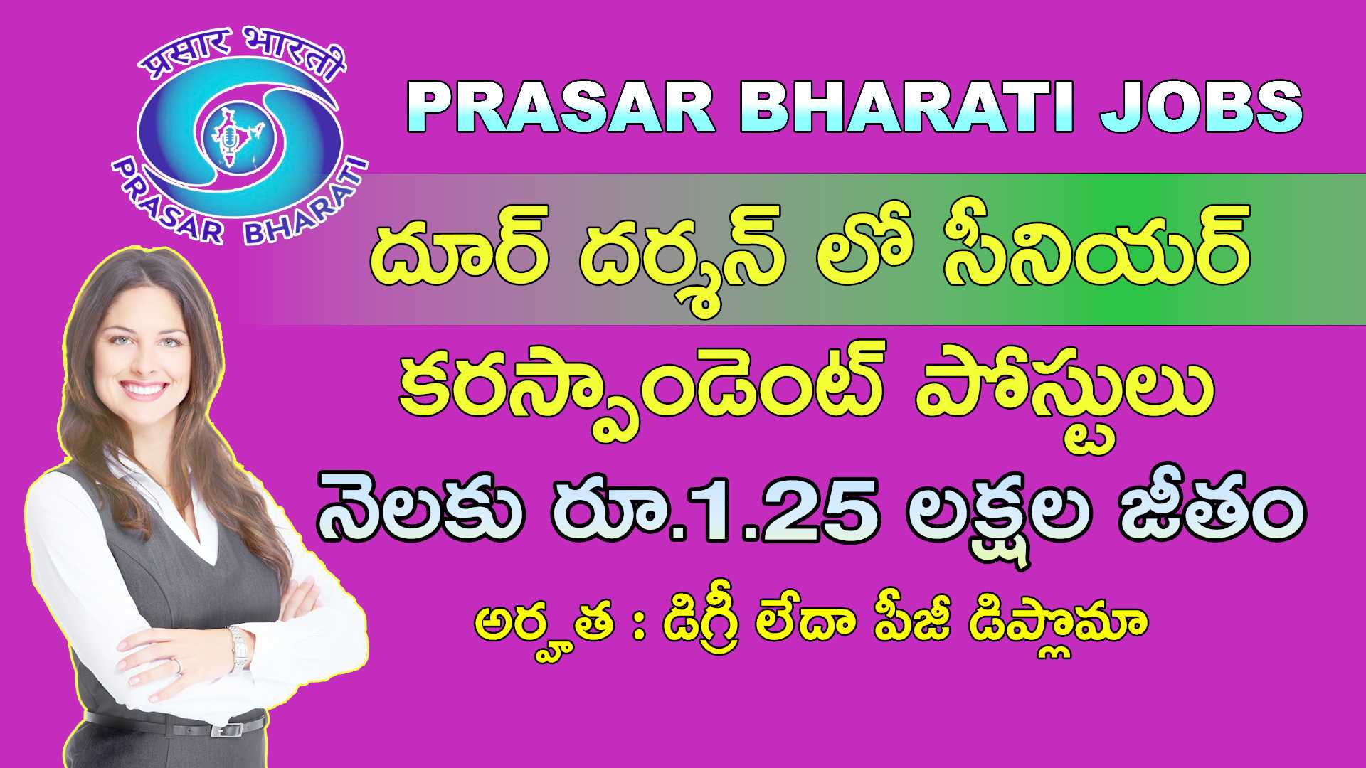 Hyderabad Prasar Bharati Jobs 2025