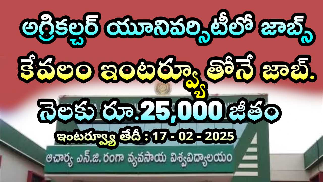 ANGRAU Recruitment 2025