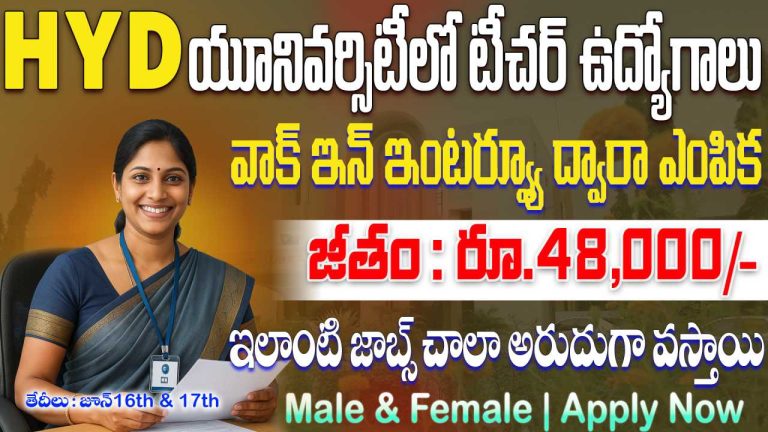 University of Hyderabad Recruitment 2025