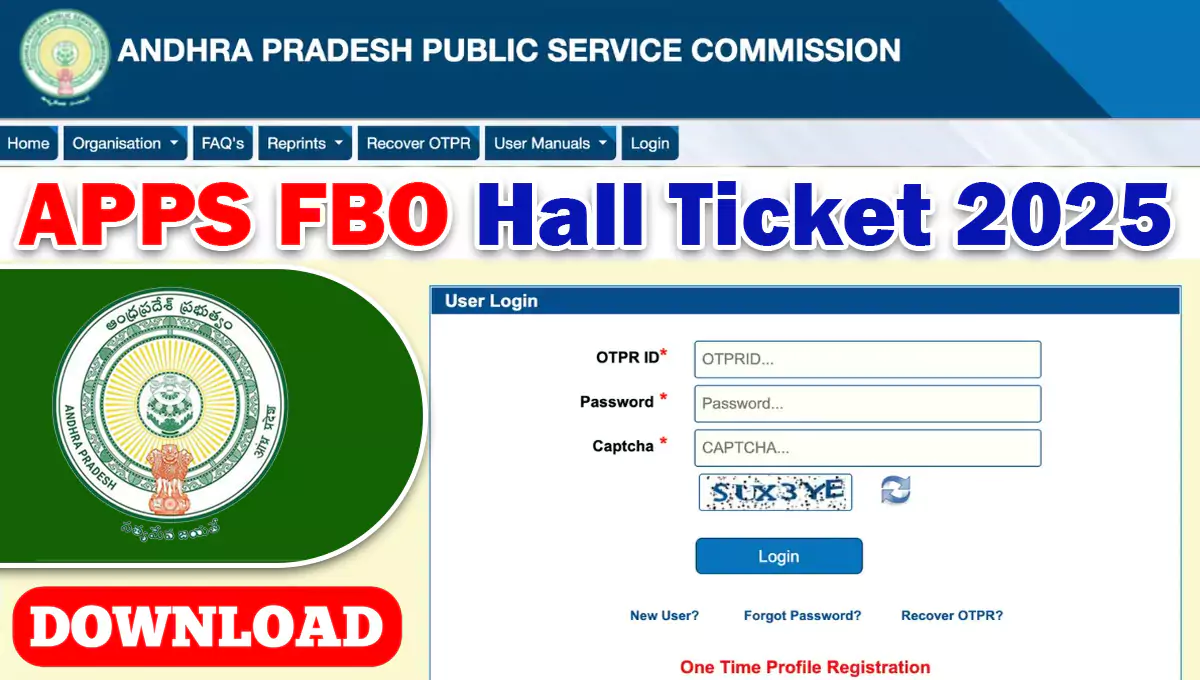 APPSC FBO ABO Hall tickets Download 2025